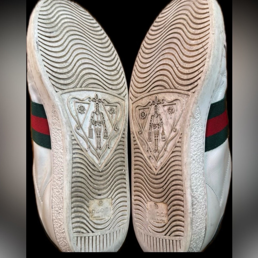Gucci Ace leather trainers with spikes and pearls - Picture 7 of 8